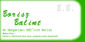 borisz balint business card